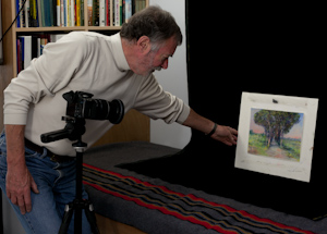 jfp photographing a painting